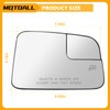 MOTOALL Mirror Glass Heat No-Blind Spot Right Passenger Side Fit