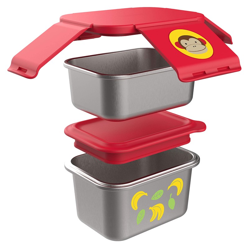 Skip Hop Zoo Stainless Steel Lunch Kit - Monkey