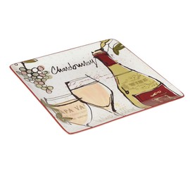 Certified International Wine Country Square Platter, 12.5" x 12.5" x 1.25"