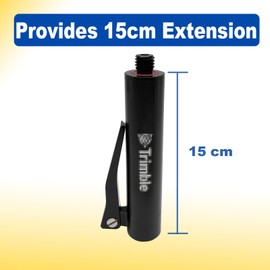 Liyuusi 15CM/5.9 Inch Extension with Height Lever,Surveying Extension Pole with Height Lever for Trimble R10