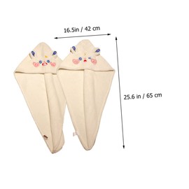 TOVINANNA 2pcs Soft Fleece Hair Drying Cap Absorbent Shower Cap for Women Hair Turban Towel Wrap