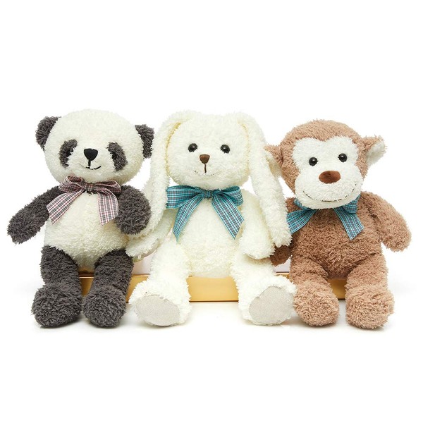 MorisMos 3 Packs Teddy Bears Bulk Stuffed Animals Plush, Small Stuffed Bear Plush Toys, Little Bear for Kids Girls on Children's Day,14 Inches