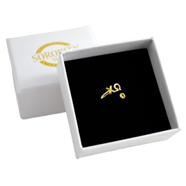 Sorority Shop Zeta Tau Alpha Ring- 18k Gold-Plated Wraparound Ring with Sapphire Blue Gemstone and Zeta Tau Alpha Greek Letters, Sorority Jewelry Gift