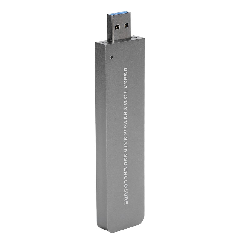 Hard Disk Box Aluminum Alloy USB3.1 to M.2 NVME/SATA SSD