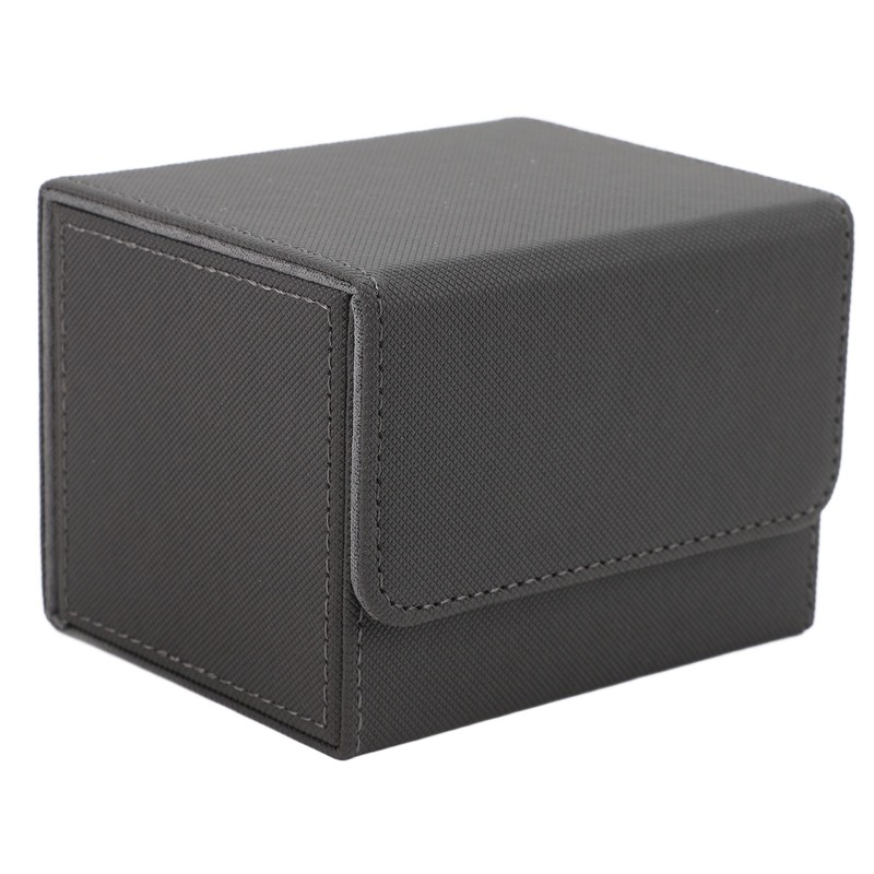 Card Deck Box Magnetic Flap Lid Large Capacity PU Leather