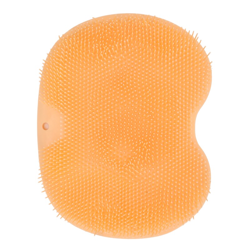 Foot Scrubber Massager with Suction Cups Orange Soft Foldable Shower