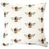 Evans Lichfield Bee Happy Repeat Cushion Cover, White, 43 x