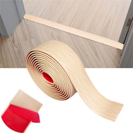 24FT Self Adhesive Vinyl Floor Transition Strip,Cover Strips Laminate Floor Strip for Carpet, Tile & Gaps, Elegant Wood Grain Design(Maple Woodgrain)