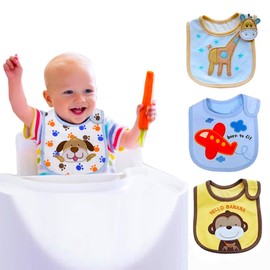 SLOSH Baby Bib Baby Bib Waterproof with Velcro Fastening for Newborns Niño Niñas Boys Girls Unisex Set, blue