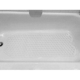 European Coatings Non Slip Bath Mat NO Suction Cups for Refinished Reglazed Tub 41" x 15" Clear