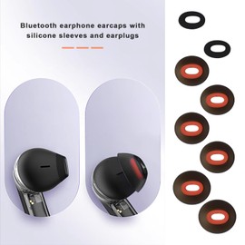Be In Your Mind 8Pair Black Silicone Earplugs in-Ear Headphones Eartips Replacement Earbuds Headphone Attachments Compatible with JBL Tune Flex 4 Sizes (XS/S/M/L)