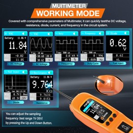 KZYEE Current Probe Kit, Automotive ProbeTester Short Finder for Fuel Inject, Duty Cycle, Frequency, Trailer Light, Activating Component, Electrical System Diagnostic Tool for 12-24V Vehicle