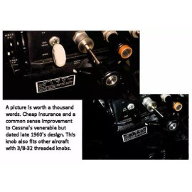 Unbranded Safety Ivory Color Landing Gear Knob Cessna 172RG, 177RG, 182RG, 210 (etc)