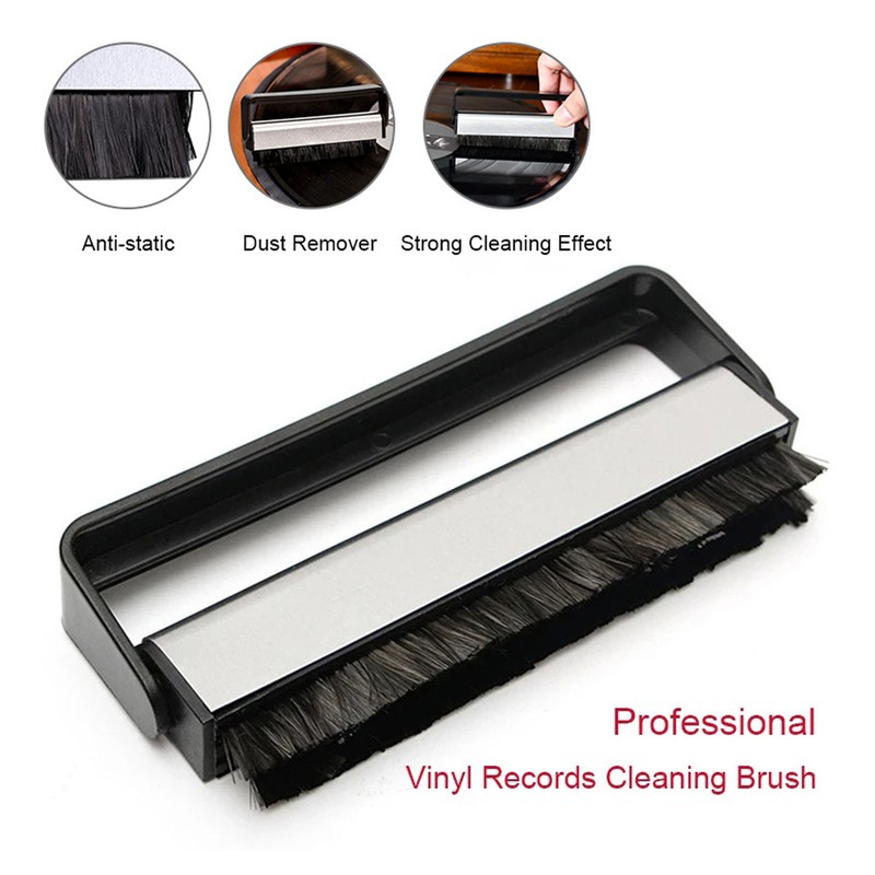 Vinyl Record Brush Non Static Carbon Fiber for Cleaning Turntables