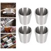4pcs 304 Stainless Steel Cup Double Layer Insulated Thickened Cup