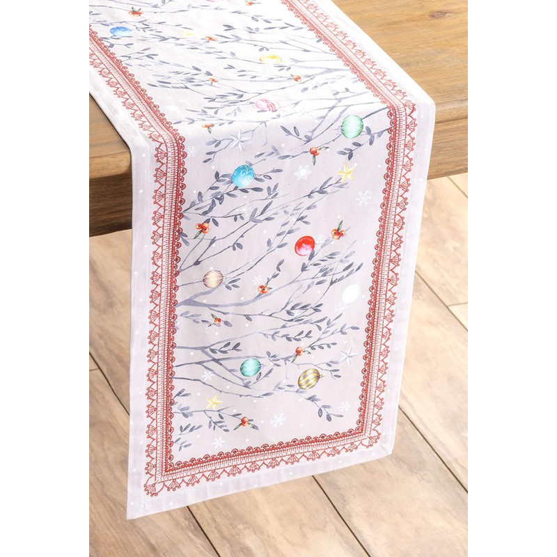 Maison d'Hermine Thanksgiving / Christmas Table Runner, 100% Cotton, 50