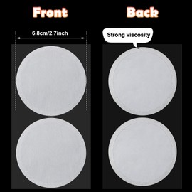 Synthetic Filter Paper Stickers 0.3 μm Filter Disc Wide Mouth Filter Paper Stickers Disc Adhesive Filter Patch Sticker for Mushroom Cultivation Wide Mouth Jar Lids Mason Jars, 68 mm(40 Pieces)