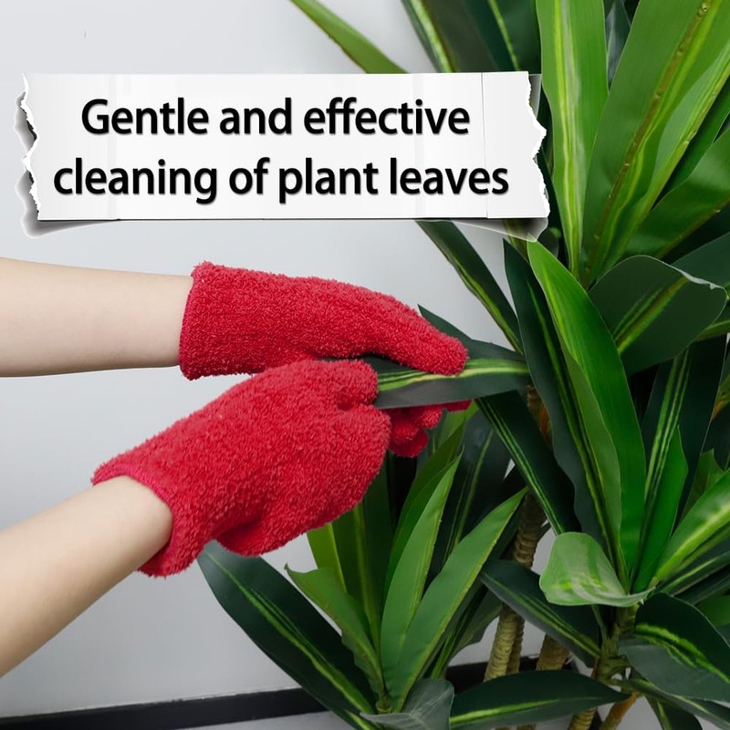 Ardusnpe 3 Pairs Microfiber Dusting Gloves - Washable Cleaning Mitt