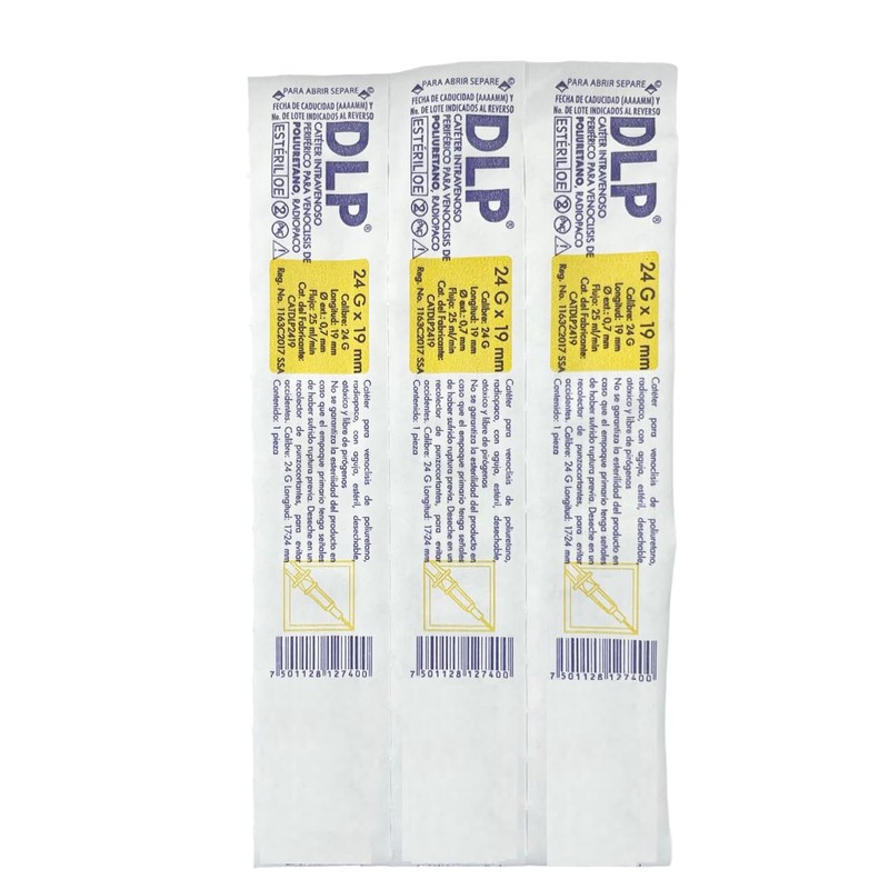 Cateter Intravenoso Periférico Para Venoclisis De Poliuretano (24 G x