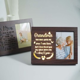 Nestura Grandma Picture Frame | Grandmother Gifts from Grandkids | Grandmother Picture Frame Light 4x6 Photo Display | Grandma and Me Keepsake | Meaningful Gifts for Nana, Mommy