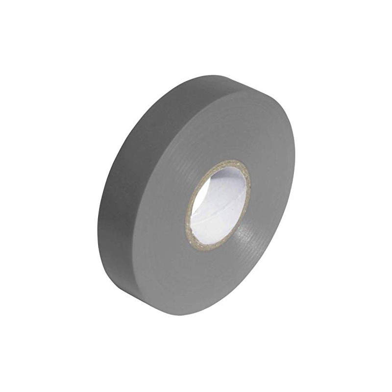 Grey PVC Electrical Insulation Tape Roll - 33m x 19mm