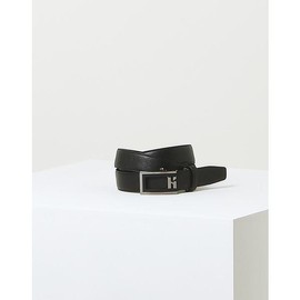 Hazzys (대전신세계)블랙 빅로고 버클 가죽 자동벨트 HJBE5E775BK (Deajeon Shinsegae) Black Big Logo Buckle Leather Automatic Belt HJBE5E775BK