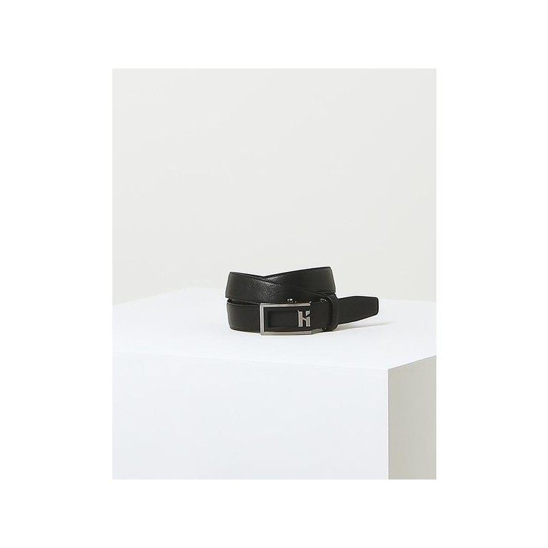 Hazzys (대전신세계)블랙 빅로고 버클 가죽 자동벨트 HJBE5E775BK (Deajeon Shinsegae) Black