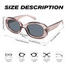 Pro Acme Trendy Oval Sunglasses,Retro Chunky Thick Frame UV400 Protection