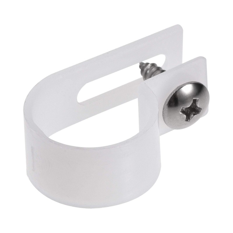 sourcing map 19mm Nylon R Type Cable Clip Wire Clamp