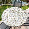 COTAIL - Mantel redondo con borde elástico, mantel impermeable de