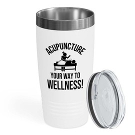 Accupunturist White Edition Tumbler 20oz - Acupuncture your - Physiotherapist Physical Occupational Assistant