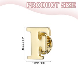PATIKIL Letter Lapel Pins, Initial Alphabet Letter F Collar Pins Letter Brooch Pins for Women Men Shirt Dress Suits Coat Collar, Gold Tone, Letter F