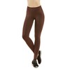 MOPAS Leggings - Women's Ribbed Waistband Full Length Plain Leggings