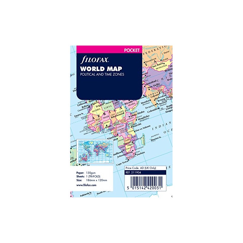 Filofax Pocket World Map