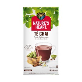 Nature's Heart Té Chai con Especias, 20 sobres
