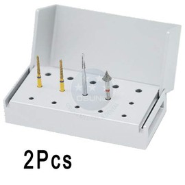 OSUNG Dental Bur Holder Block, Silver, EBB1, 2 pcs
