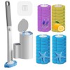 LJ-CL Juego de Cepillo de Inodoro Deshechable 24pcs, con 24