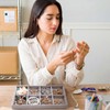 Tondiamo 16 Pcs Jewelry Drawer Organizer Grey 8.39 x 4.88