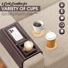 Couch Cup Holder with 2 Cork Coasters | Couch Caddy