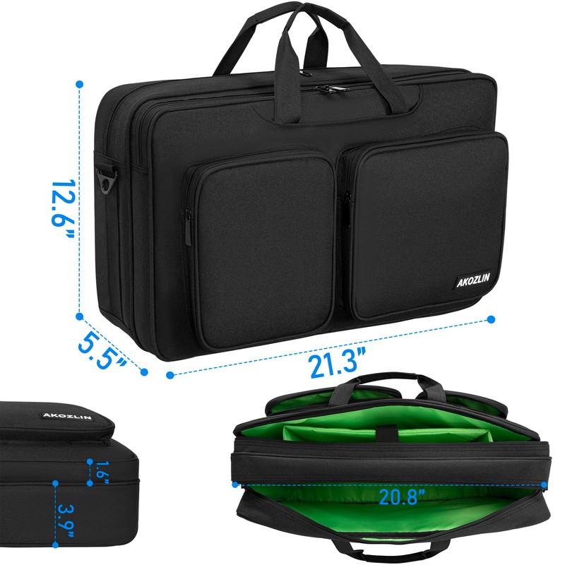 AKOZLIN Multi-layer Controller Gig Bag Padded Mixer Carry Case Fit