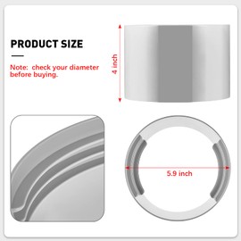 Outus 5.9 Inch Exhaust Hose Connector and Extender Portable Air Conditioner Exhaust Coupler Connector, Support Clockwise and Counter Clockwise Threads Hose Coupling Extension(2 Pieces)