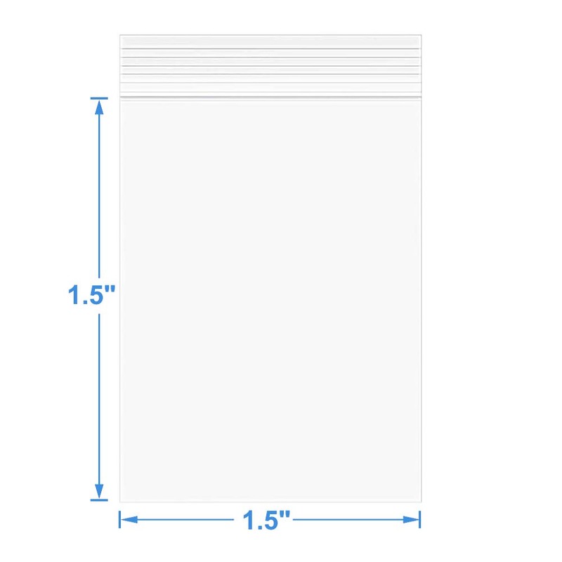 200 Pcs 1.5" x 1.5" Thick Small Clear Zip Seal