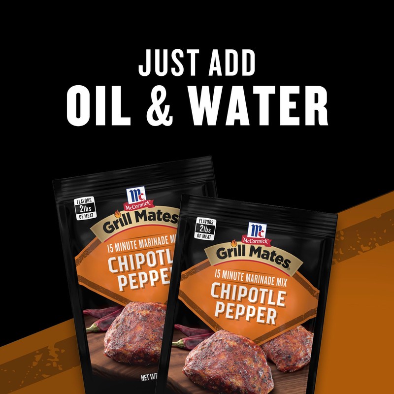 McCormick Grill Mates Chipotle Pepper Marinade Mix, 1.13 oz (Pack