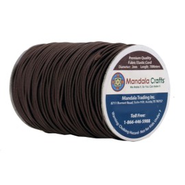 Mandala Crafts 2mm Brown Elastic Cord for Jewelry Making - 76 Yds Stretchy Cord Round Elastic Strings for Bracelets Making String - Stretchy String for Crafts Beading