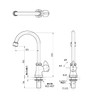 三栄 Faucet [Sanei] Single Faucet minisera Foam Placket Neck Vine
