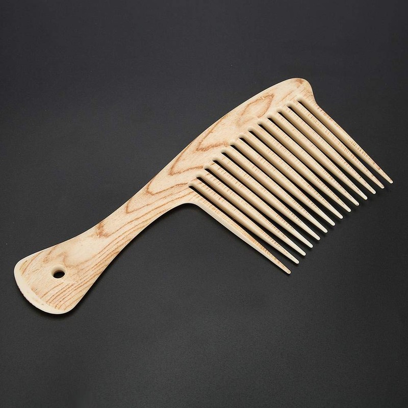 Peine para cabello rizado, peine de dientes anchos cepillo desenredante