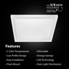 Feit Electric 7.5 Inch LED Square Ceiling Light, Dimmable Flat