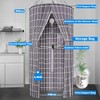 Round Shower Curtain Hanging Bathroom Curtains with Storage and Double