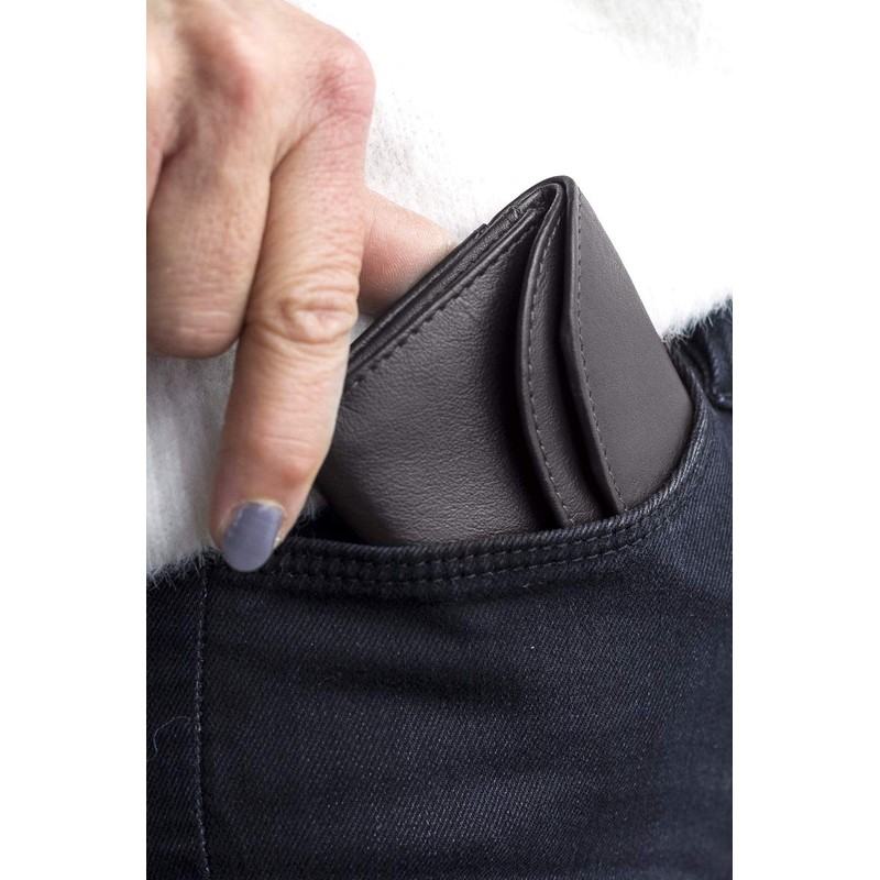 Mini Wallet LEAS in Real Leather, Brown - Mini Edition,