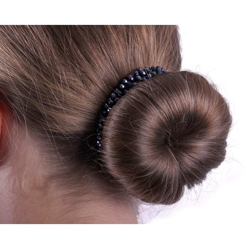 QHP Shine Knot Band Hair Scrunchie with Square Beads for